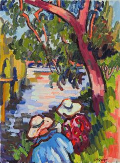 Au bord du Loing - HST - 61x50cm